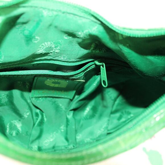 Akademiks Tag Her Y2K Hobo Bag Green Orange Paint Splatter Canvas VTG 90s NEW - Picture 5 of 6